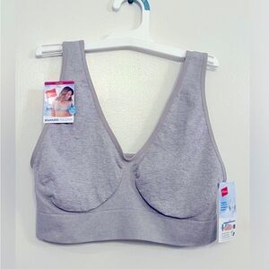Haynes Get Cozy Gray Pullover Bra Size XXL  NWT